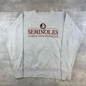 Florida State University Seminoles Sweatshirt Gray Crewneck FSU NCAA Mens L